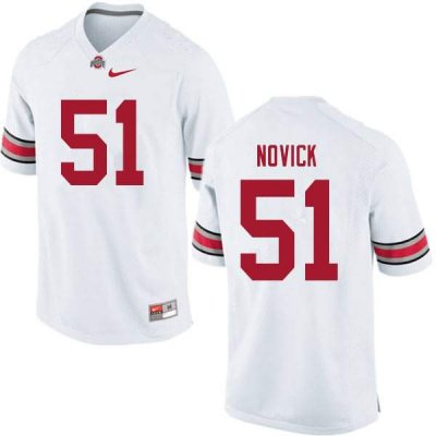 Men's Ohio State Buckeyes #51 Brett Novick White Nike NCAA College Football Jersey Super Deals GSR2644PI